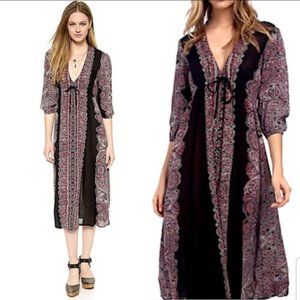 FREE PEOPLE Azalea Paisley Boho Maxi Dress M